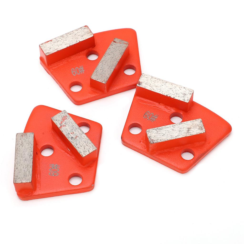 3 шт. алмазные шлифовальные тарелки трапециевидные бетонные агрессивные режущие 2 длинных зуба мандариновые 60#