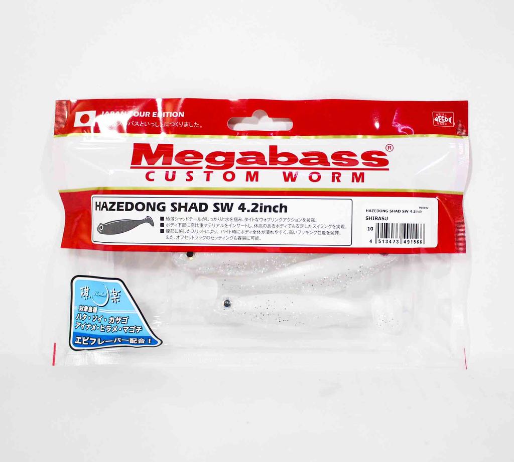 Megabass Мягкая приманка Hazedong Shad SW 4.2 дюйма Shirasu (1566)