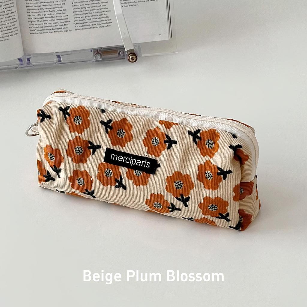 1 шт. вельветовая сумка для карандашей, пенал для ручек, винтажная цветочная сетка, художественный стиль, студенческая сумка, уникальный чехол для хранения канцелярских принадлежностей, школьный