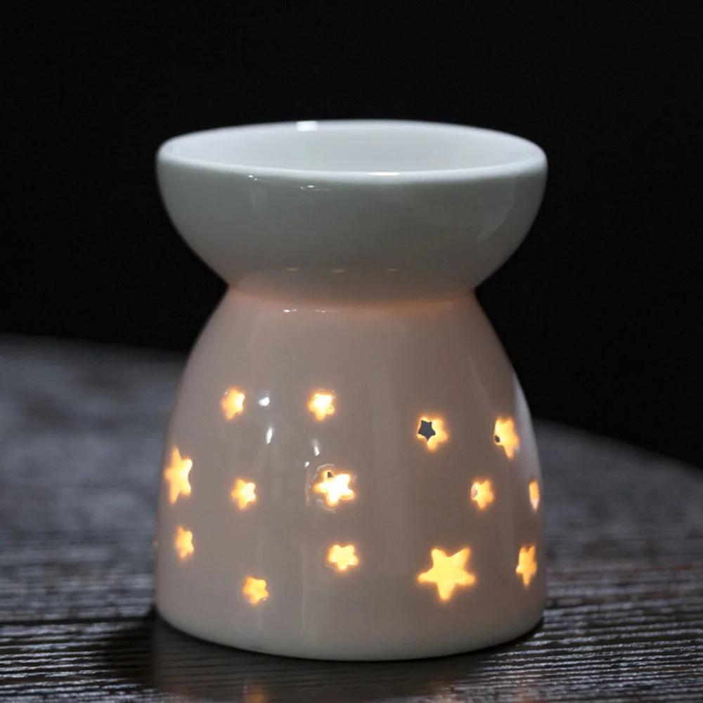 Подарок на День святого Валентина, восковая горелка, подогреватель свечей, диффузор, керамический белый, принадлежности для рождественской вечеринки, эфирное масло, ароматерапия