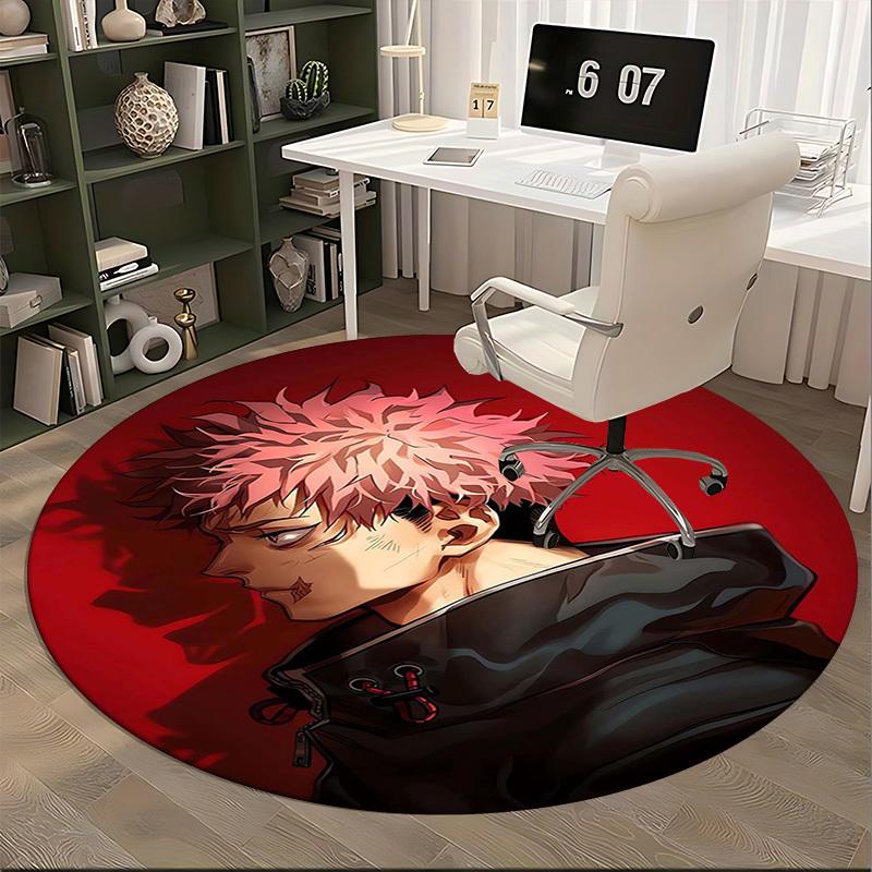 1 шт. Круглый коврик Jujutsu Kaisen Сатору Годзё Аниме для коврика под офисное кресло