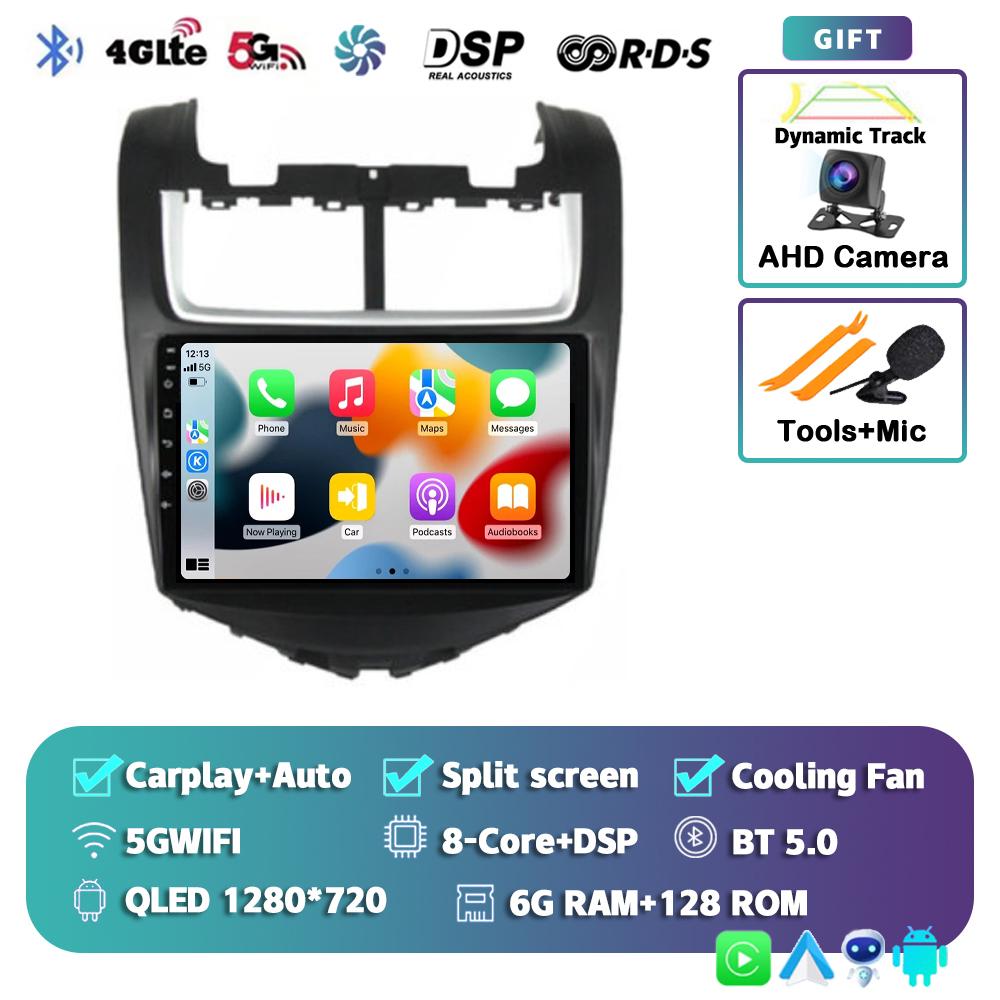 Android 14 Carplay Auto Car Radio For Chevrolet Aveo 2014 2015 2016 2017 Multimedia Player GPS Navigation DSP BT 2din DVD Stereo