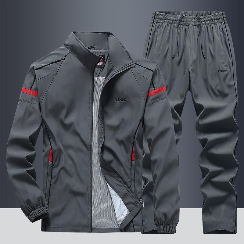Весенне-осенняя мужская спортивная одежда, комплекты из 2 предметов, спортивный костюм, куртка, спортивный костюм, мужская одежда, спортивный костюм