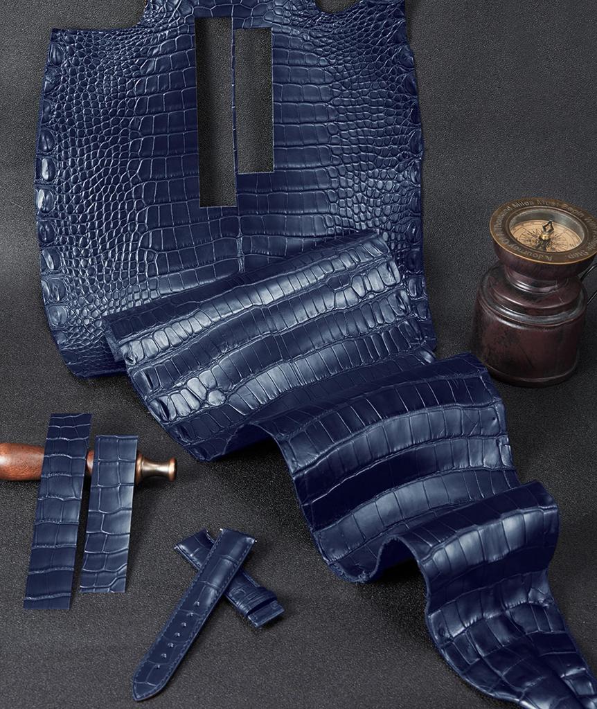 BINLUN Часы из натуральной кожи ручной работы из кожи крокодила, сменный ремешок из классической кожи с быстросъемным механизмом, с розово-золотым ремешком, узор, ремешок, унисекс, выпуск,