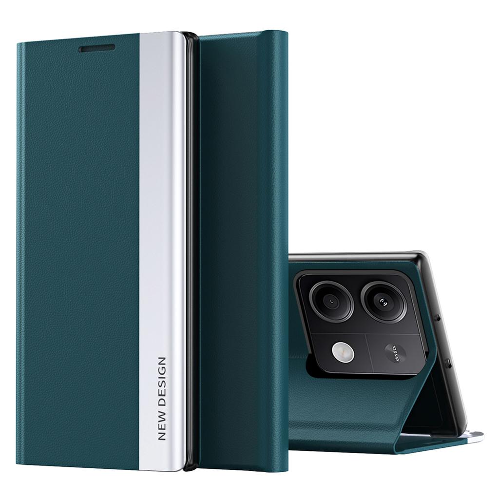 For Xiaomi Redmi Note 13 Pro 5G/Poco X6 5G Stand Case Drop-proof PC+Leather Phone Guard Cover