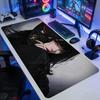 Готская Аниме Девушка Коврик для Мыши XXL Игровой Коврик для Мыши с Противоскользящей Основой Расширенный Коврик для Игровой Клавиатуры с Дизайном в Стиле Dark Art