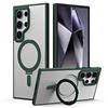 Samsung Galaxy S24 Ultra Magnetic Stand Case - Transparent, Anti-Drop Protection