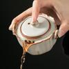 Бежевый чайник в стиле Цзюнь, набор для чаепития Гайвань