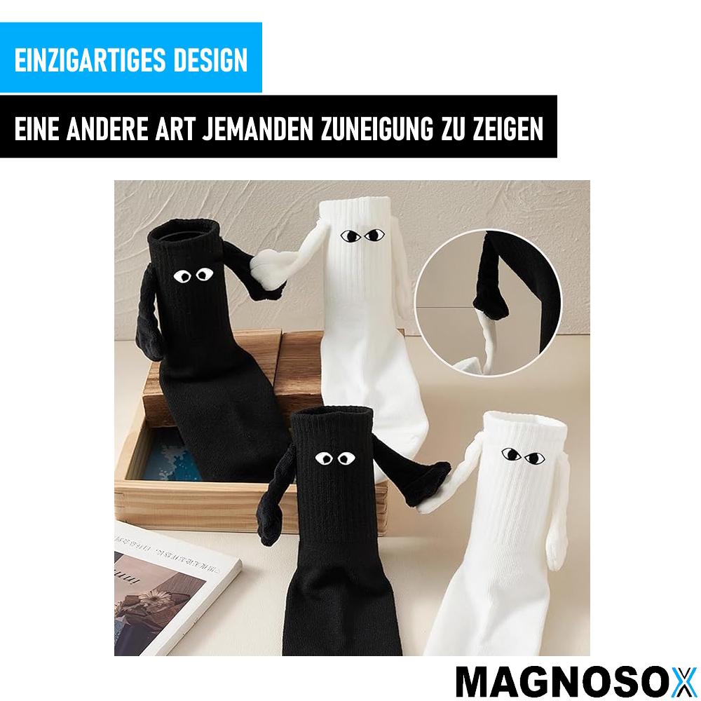 MAGNOSOX 2 пары магнитных носков с руками, носки «рука в руке» для пар