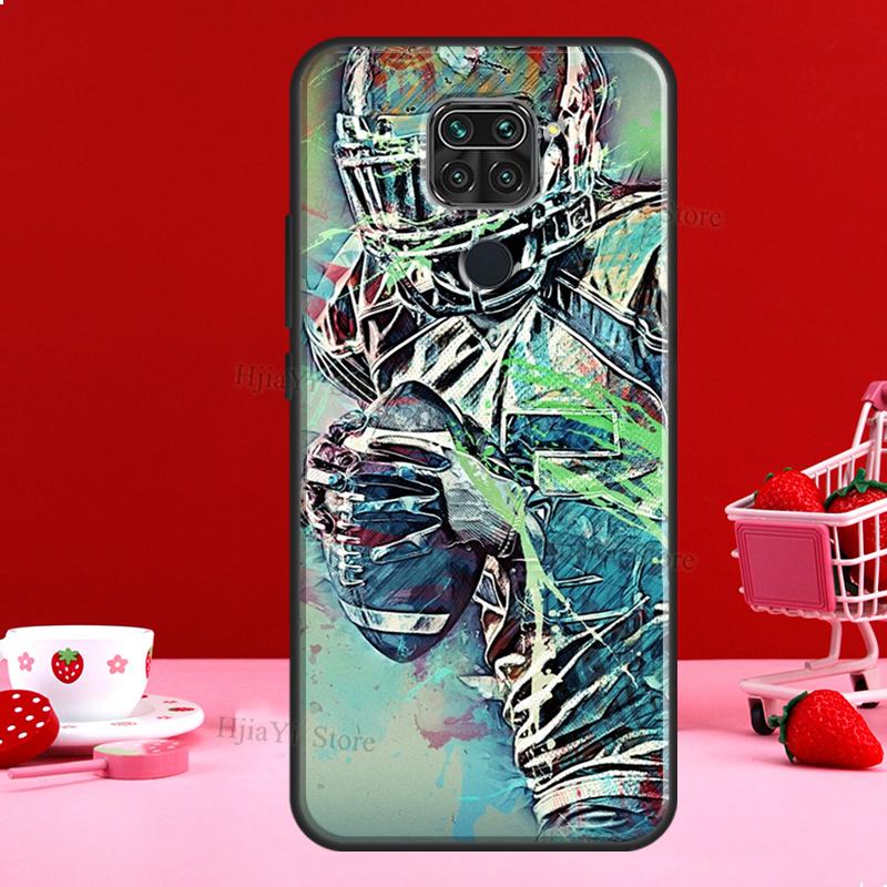American football player sport Case For Xiaomi Redmi Note 11 10 9 8 12 Pro Plus 12S 11S 10S Cover For Redmi 12C 10C 10A 9C