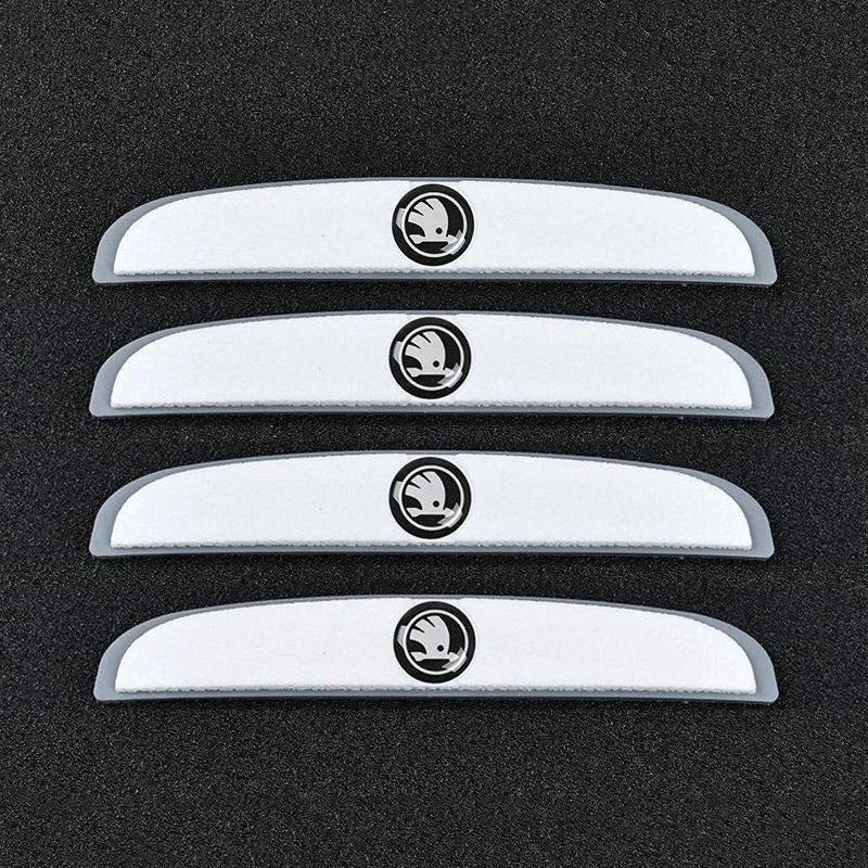 HLLQ9 Car Sticker Door Edge Guards for Skoda Rapid Vision Superb Fabia Kodiaq Karoq Octavia RS Yeti Protection Strip Scratch Collision