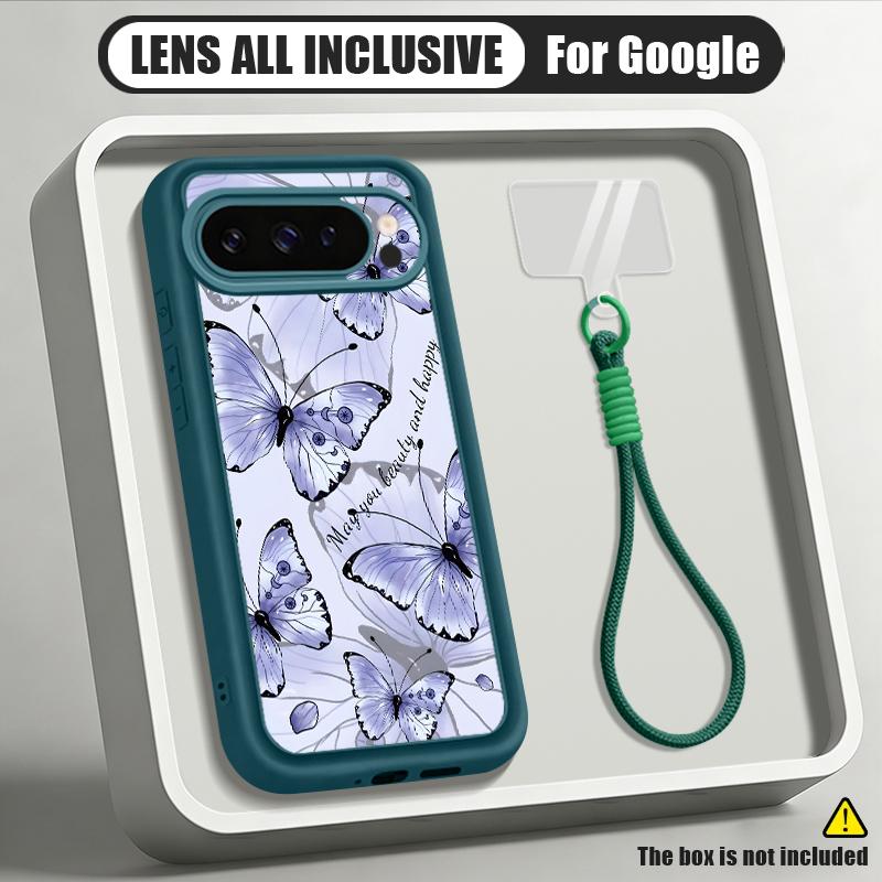 Фантастический чехол-шнурок с принтом бабочки для Google Pixel 10 Pro XL Ударопрочный бампер для Pixel 9A 9 Pro 8 7 8A 7A