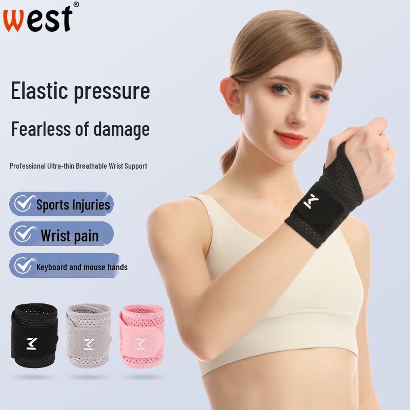 Унисекс тонкий фиксатор запястья для спорта, при растяжениях и перенапряжении сухожилий - Впитывающий пот для бадминтона и тенниса