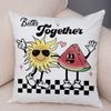Beach Skeleton Besties Cushion Cover Double Print Cruise Time Sunset Pillowcase Soft Plush Respect Local Turtle Cushion Cover