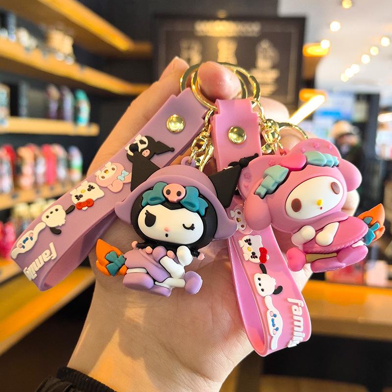 Новый Волшебный Милый Мультяшный Брелок Sanrio Кукла Hello Kitty Куроми Брелок для Школьной Сумки Y2k Модные Игрушки Аниме Мультфильм Друг