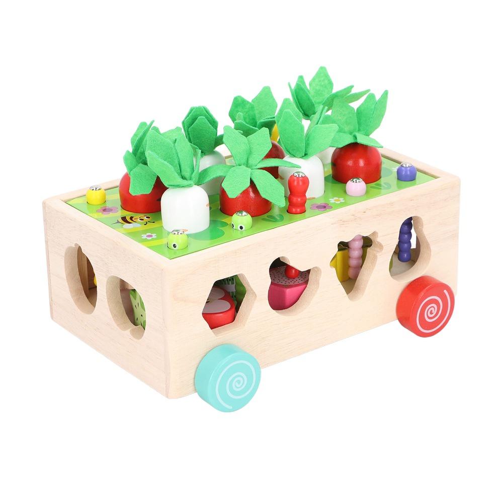 Carrot Pull Shape Sorting Toy Multifunctional Puzzle Game Toy Creative Orchard Shape Toy Kids