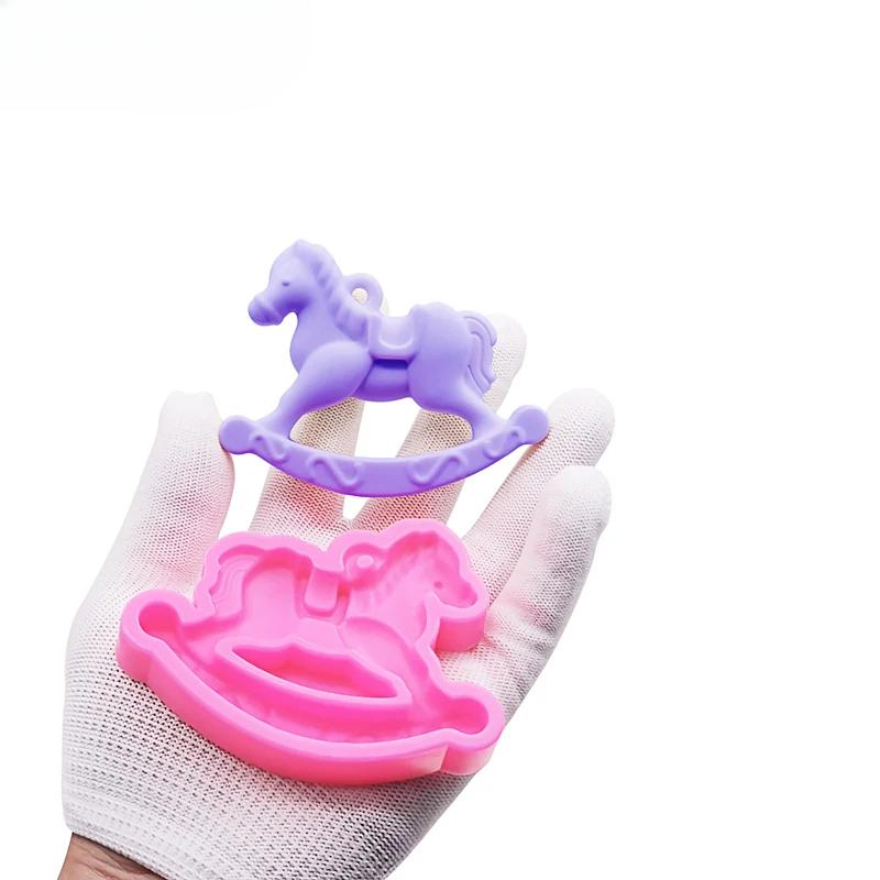 Качающийся Троянский конь Крылья ангела Гипс Ароматерапия Украшение автомобиля Подвеска Силиконовая форма Ювелирные изделия Брелок Сумка Подвески Капельная форма