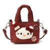 Cute Cartoon Kitty Shoulder Bag Portable Kawaii Chic Handbag Girls Women's shoulder bag Pleated Handbag Versatile Backpack