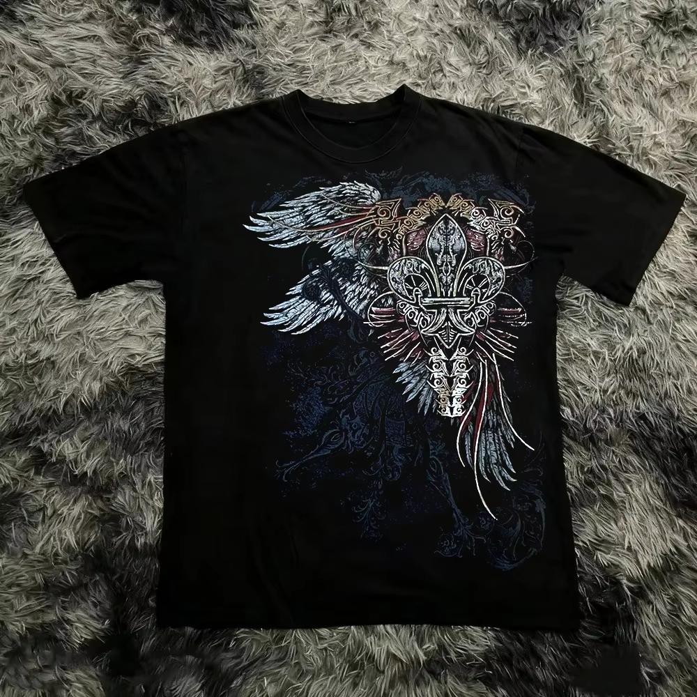 90s Y2k American Fightculture Graphic Print Unisex Cotton Tshirt Gothic Streetwear Fashion Shortsleeve Tops For Men Women