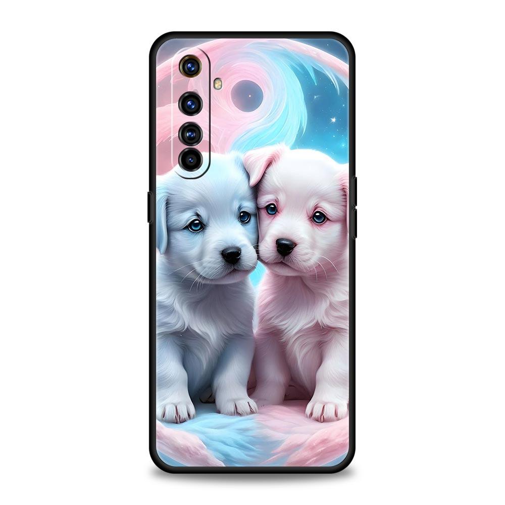 Cute Little Dog Case For Realme C67 C63 C55 C53 C35 C25 C21 GT 2 3 5 6 10 11 12 13 Pro Plus 5G Soft TPU Phone Cover Fundas Capas