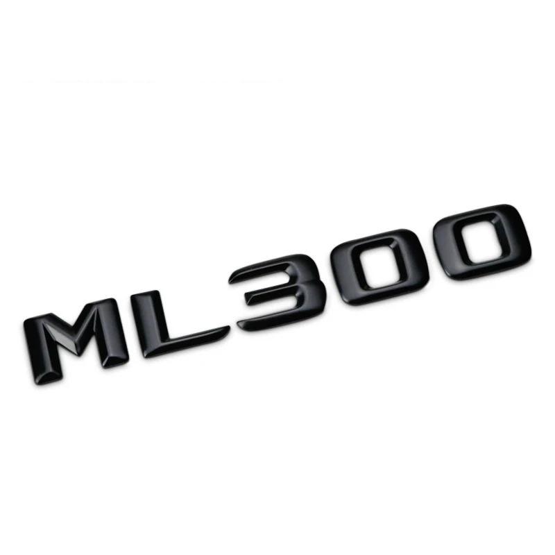 3D ABS Black Car Rear Trunk Badge Sticker Emblem ML300 ML320 ML350 ML400 ML500 Logo For Mercedes-Benz W166 W163 W164 Accessories FF72