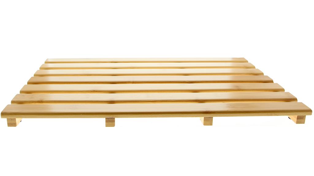 BAMBOO BATH MAT WOODEN RUG PLATFORM 53x 35.5x 2.5cm