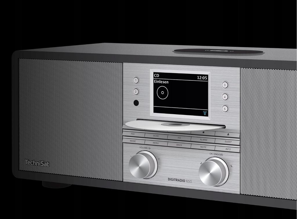 Internet Radio DAB+ CD TechniSat DIGITRADIO 650 ELAC WiFi BT Qi Silver