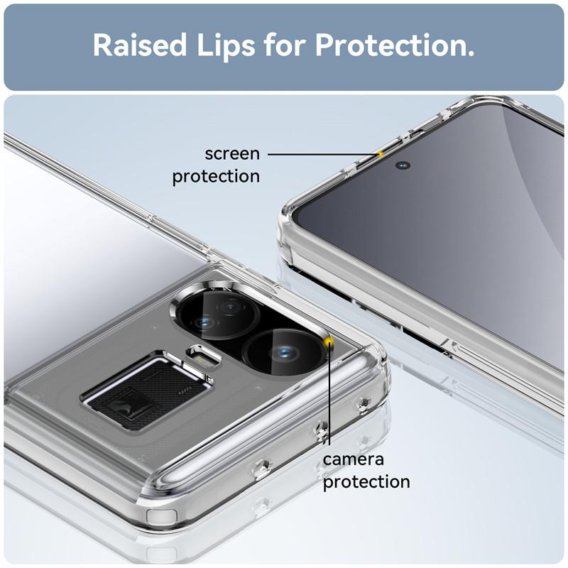 HATOLY для Realme GT5 чехол Realme GT GT5 чехол роскошный прозрачный чехол для ПК противоударный силиконовый защитный чехол для телефона Realme GT5