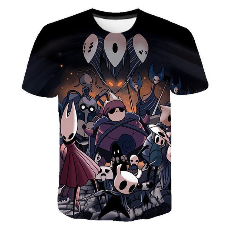 Летняя повседневная футболка с короткими рукавами, полый рыцарь, женская и детская модная уличная одежда с 3D принтом для мальчиков и девочек, крутые топы