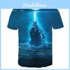 Vibrant 3d Print Godzilla King Of The Monsters Unisex Casual Short Sleeve T-shirt
