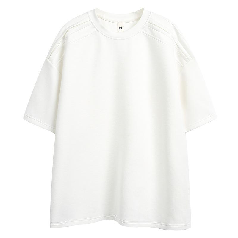 Youth popular American high intelligence cleanfit casual short-sleeved T-shirt men's summer loose space cotton half-sleeved tee