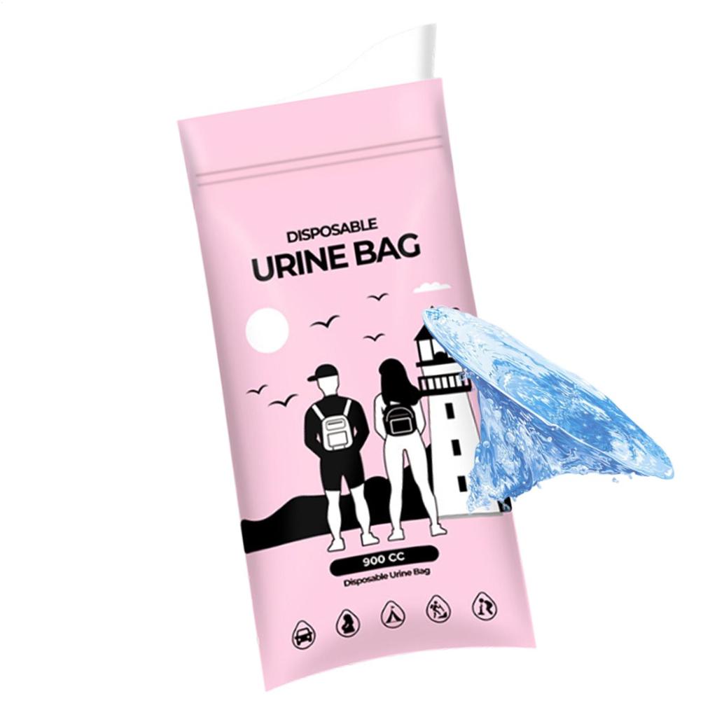 Портативный дорожный мешок для мочи 900 мл, герметичный, мочевой туалет, аварийный мешок для мочи для автомобиля, для мужчин, женщин, пожилых людей, кемпинга, походов