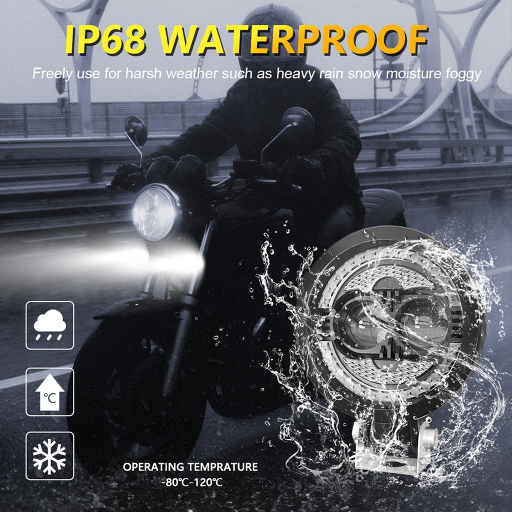 Светодиодная панель, 2 шт., 120 Вт, 18000 лм, супер яркие точечные фары дальнего света, водонепроницаемые противотуманные фары, круглые светодиоды