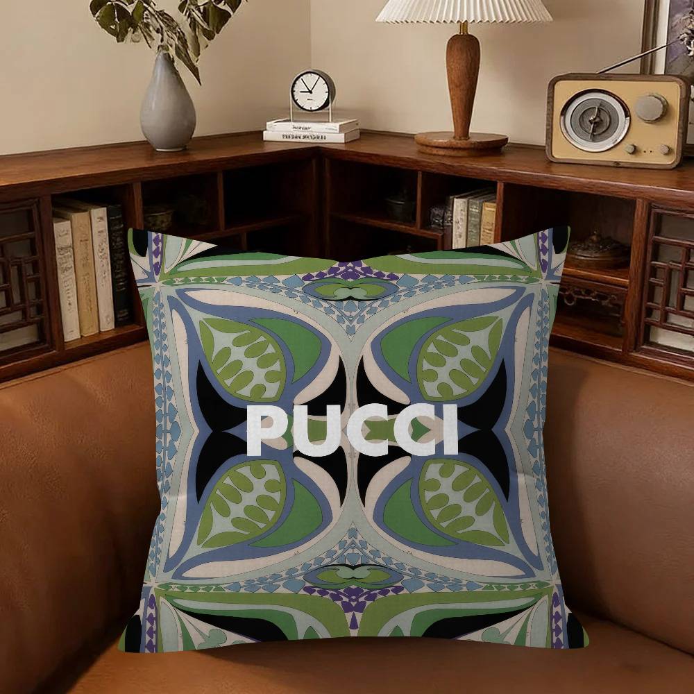 E-Emilio P-Pucci Логотип Мода Чехол на подушку Дюймы Декор в деревенском стиле Домашние декоративные чехлы на подушки для дивана