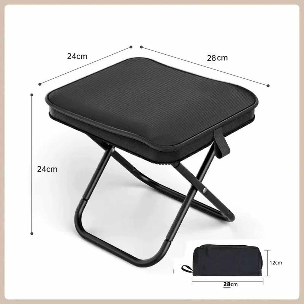 Portable Folding Chair for Outdoor Camping, Compact Multi-Functional Bench & Fishing Stool, Lightweight Foldable Small Seat for Travel