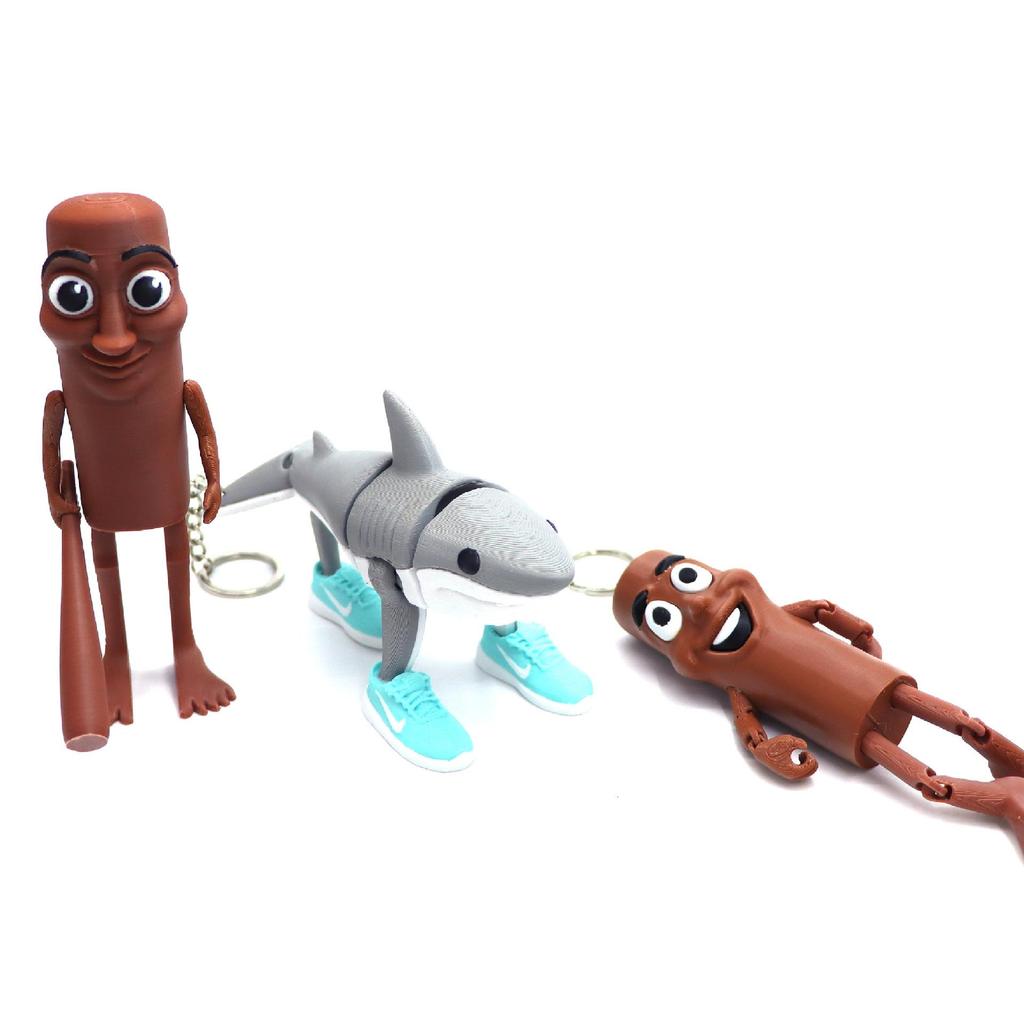 3D-печатная фигурка Акулы Тралало и Тунтунсахура из «Шань Хай Цзин»