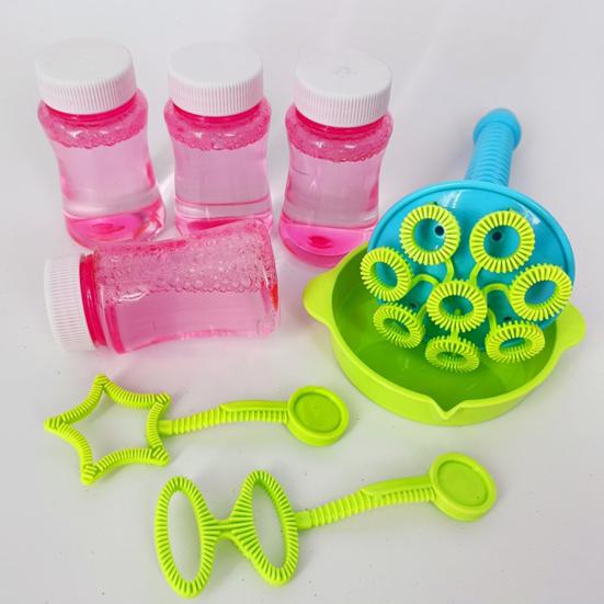 Детская труба-мыльница с наполнителем для мыльного раствора, палочка для выдувания пузырей с несколькими отверстиями, игрушка для мальчиков и девочек, выдувающая мыльные пузыри