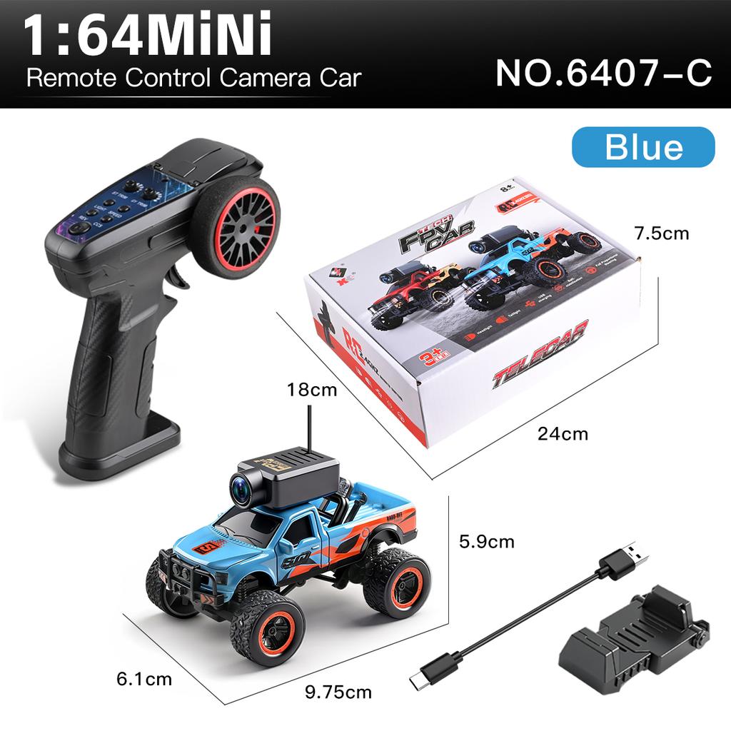 AAXU1 WLtoys 6407 1:Мини-модель радиоуправляемой машинки в масштабе 1:64 с пультом дистанционного управления и WiFi-приложением для управления камерой с рабочего стола