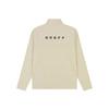 Onoff Men S Woven Color Block Half Zip Fleece T ShirT Beige Of9103gb Beige