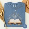 Open Bible with Light Rays Faith Tee, Christian Bible Tee, Scripture Faith Gift, Word of God Shirt, Faith Wall Art Gift Idea, Grace Tee
