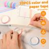 Набор Ваcи-лент 20 рулонов Лента для скрапбукинга Маскировочная лента Цвет Радуга Декоративная Лента для ведения дневника DIY Скрапбукинг Школьные Офисные принадлежности