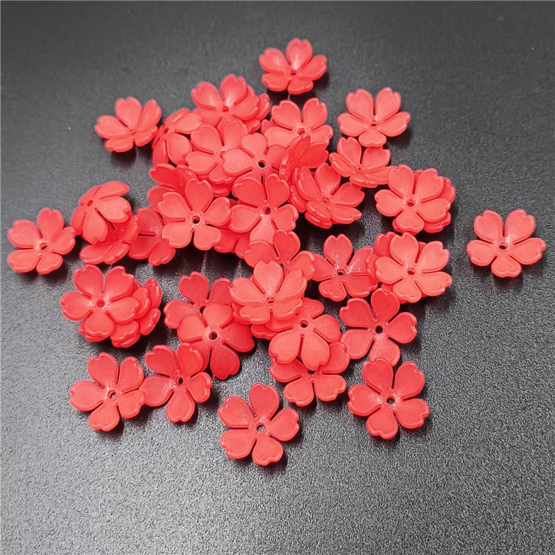 50 шт. DIY теплых цветов, материалы для ручной работы, 5 лепестков, серьги, букет, изготовление украшений, отдел для хранения, матовые аксессуары, бусины