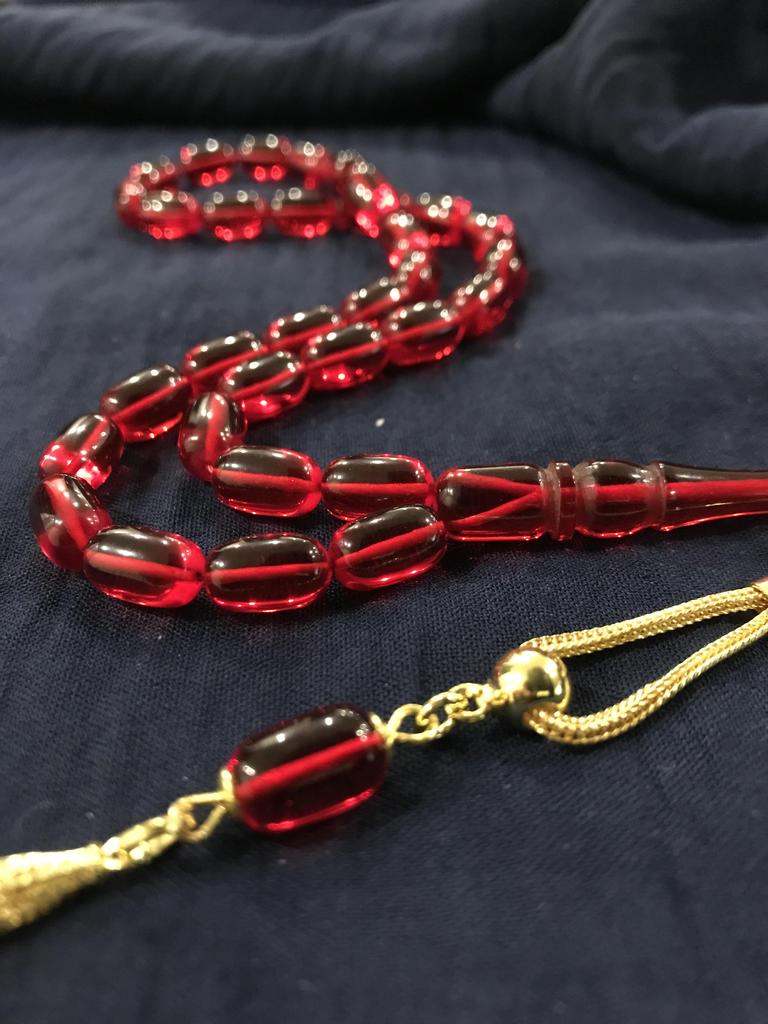 Огненные янтарные четки из стерлингового серебра 925 пробы с желтыми кисточками Розарий Teasbeh Rosari Ювелирный аксессуар в подарок