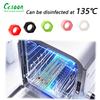 100Pcs/Box Dental Silicone Identification Color Code Rings Instrument Coloring Code Circle Autoclavable Disinfection Oral Care 3