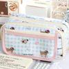 Large Capacity Stationery Bag Multi-layers Pen Pencil Case Kawaii Pencil Bag  Kids