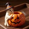 Resin Succulents Planter Ghost Hugging Pumpkin Planter Cute Decorative Ornament Desk Organizer for Pens Plants Halloween Home Decor Window