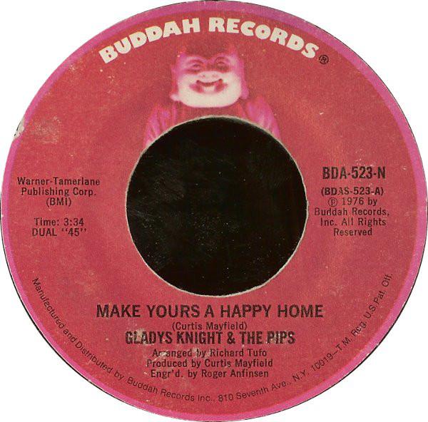 7-дюймовая пластинка GLADYS KNIGHT THE PIPS Make Yours A Happy Home The Going BDA523N Buddah Records 1976 США Соул-фанк Б/у