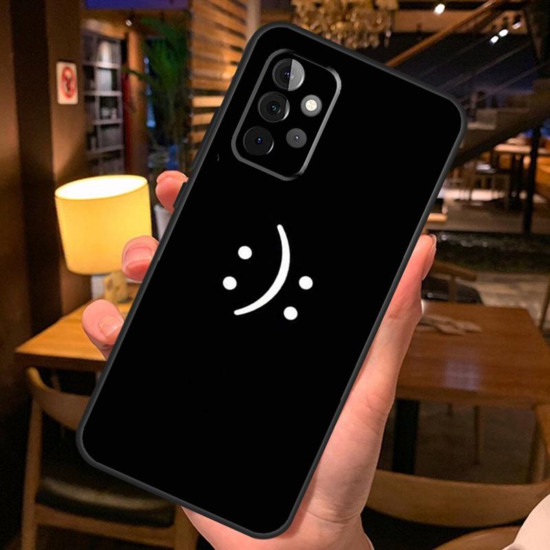Грустная депрессия Черный Чехол-Слово Для Samsung Galaxy A36 A56 A26 A16 A06 A53 A33 A13 A12 A32 A52 A55 A35 A15 A54 A34 A14