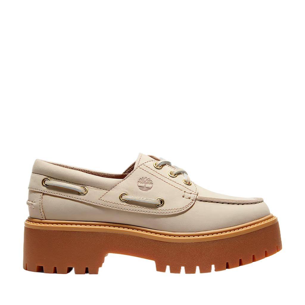 Timberland Stone Street Кожаные Удобные Модные Минималистичные Классические Лоферы Женская кроссовка Бежевый TB0A6AVY236