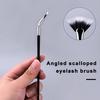 Fan Shape Mascara Brush Synthetic Fiber Eyelash Brush for No Smearing Clumping Lash Wand Brush
